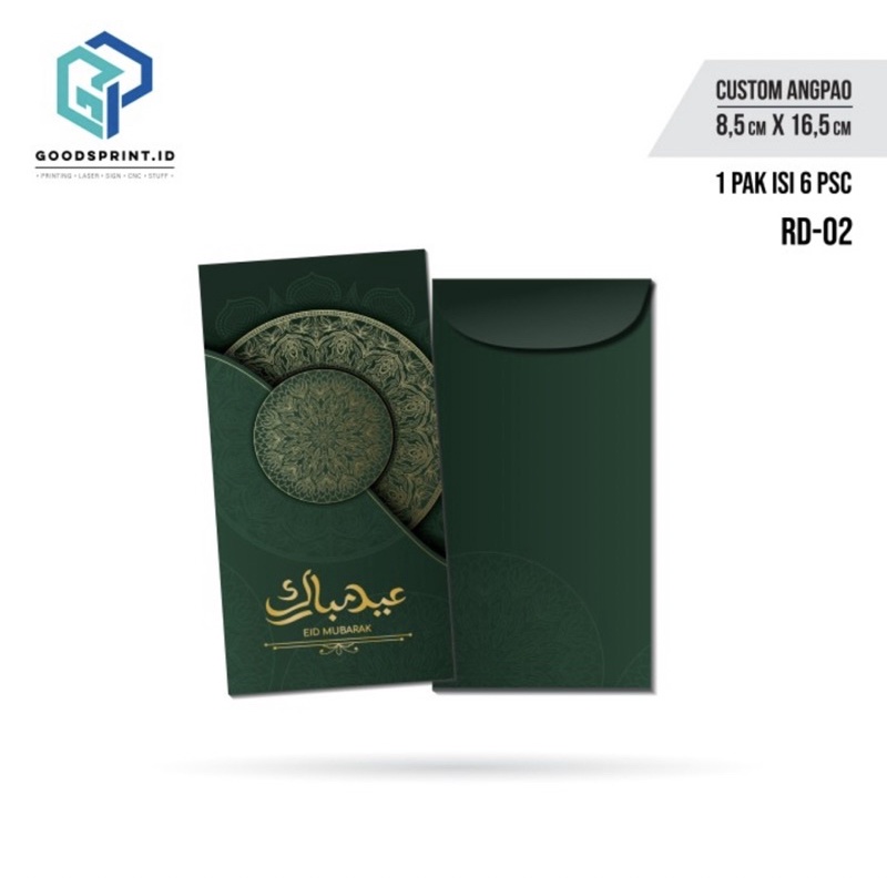 

RK Amplop THR Lebaran / Amplop Lebaran Idul Fitri Isi 6 pcs / Amplop Ukuran 16x8 cm