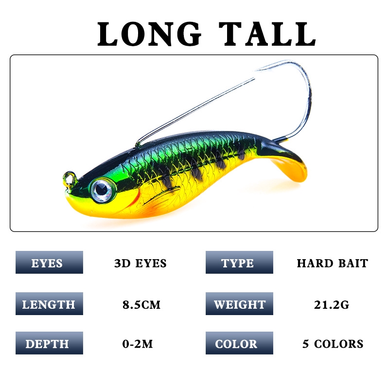 Alat Pancing Murah Heavy Sinking Minnow 8.5cm/21.2g Umpan Ikan Umpan Pancing relix nusantara Alat Pancing CrankSet Umpan Mancing Minnow Lure Umpan Pancing Buatan CrankBait