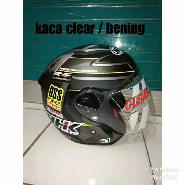 (COD) Kaca Visor Helm NHK R6 + Tutup Kaca + Rachet Bening murah