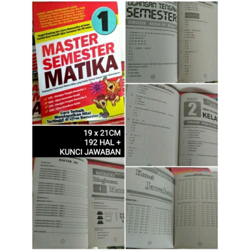Buku Latihan Soal Ulangan sd kelas 1 Tematik-MATEMATIKA 1