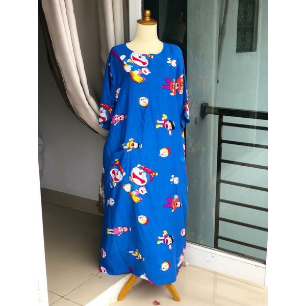 Daster Rayon Habel / DASTER POLKA Longdress, Lengan raglan 3/4-DLT 13