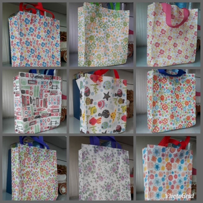 

✨ BISA COD ✨ Tas Spundbond Full Printing Semua Sisi Ukuran 35x25x10