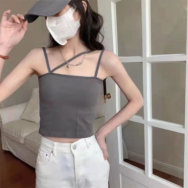 DF BR103 Bh Tanktop Crop Top 3 Tali Pakaian Dalam Wanita Cewek Korea Tank Top Cup Bra