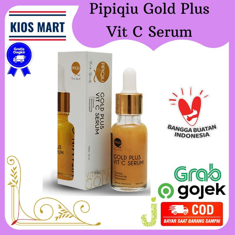 Serum Pencerah Wajah Vit C / Gold Plus Vit C Glowing Serum Pipiqiu