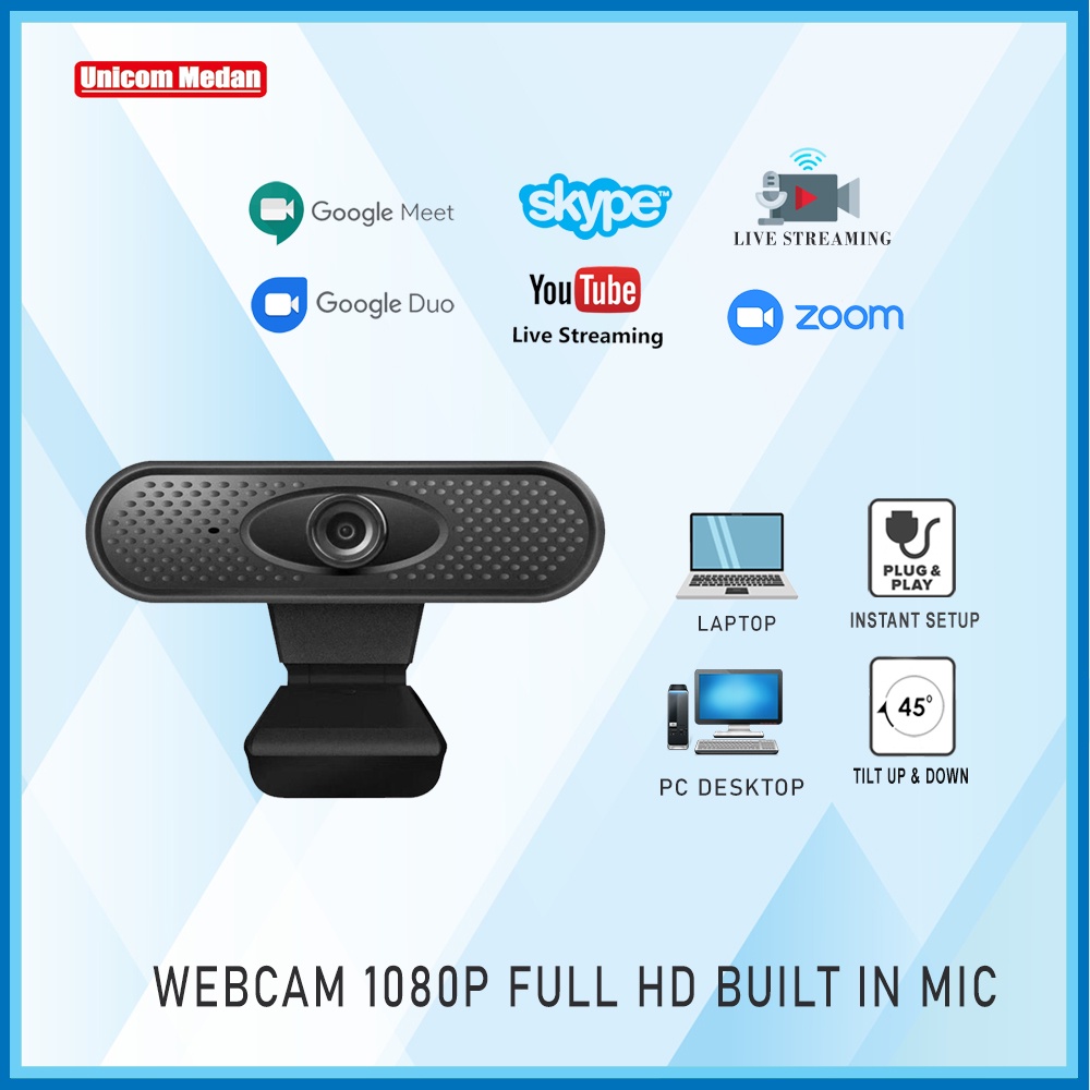 WEBCAM 1080P FULL HD BUILT IN MICROPHONE