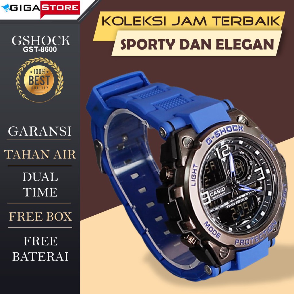 Jam Tangan Pria G Shock Casio Gshock G8600 Digital Led Analog Anti Tahan Air Cowo Laki Anak Murah