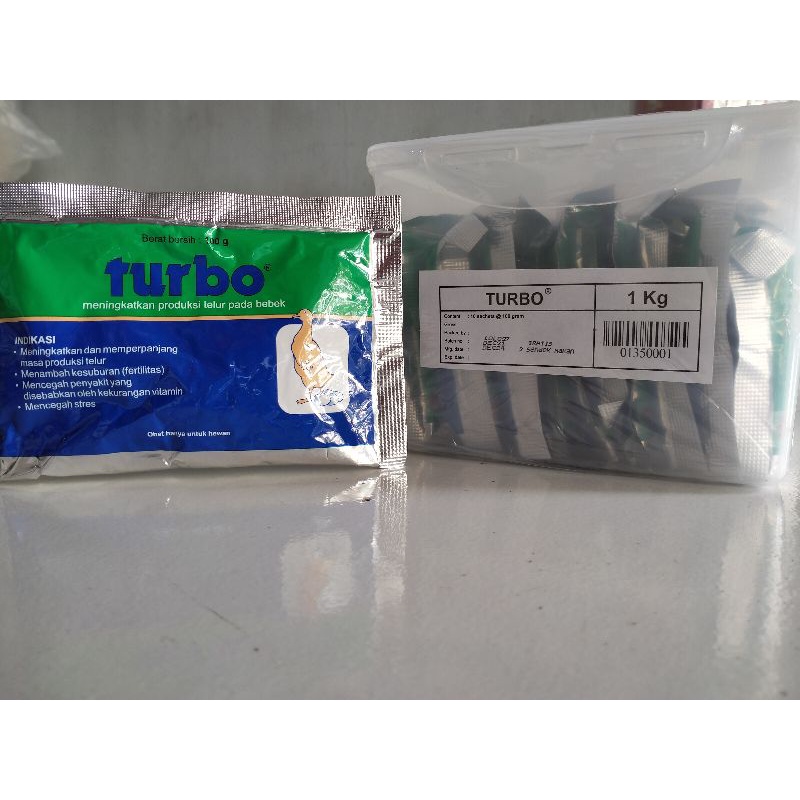 TURBO 50 Gram/100 Gram - Meningkatkan Produksi Telur Pada Bebek