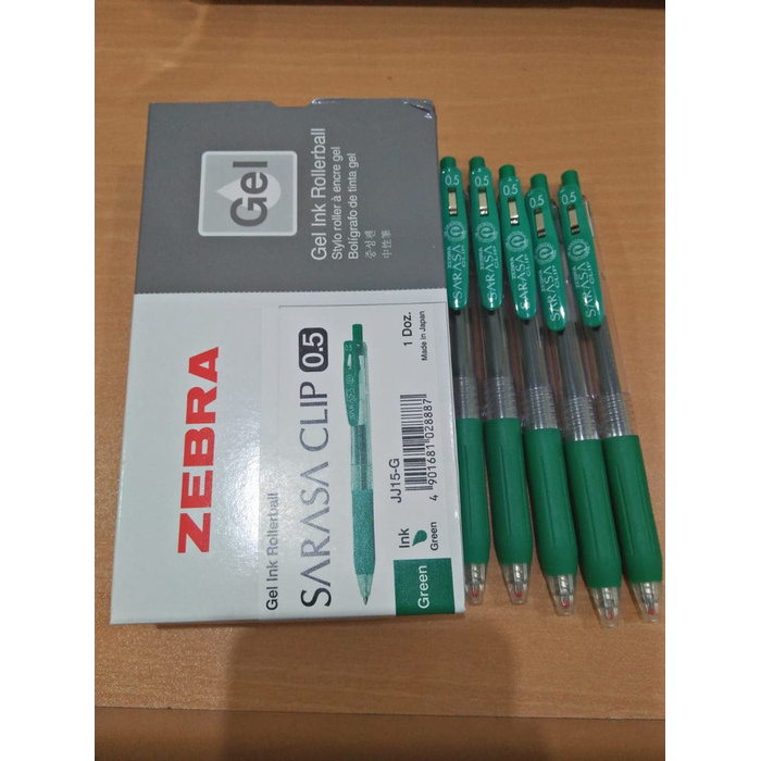 

NEW Zebra Sarasa Clip JAPAN 0.5 Gel Ink Rollerball / Pulpen Gel Hijau Tua