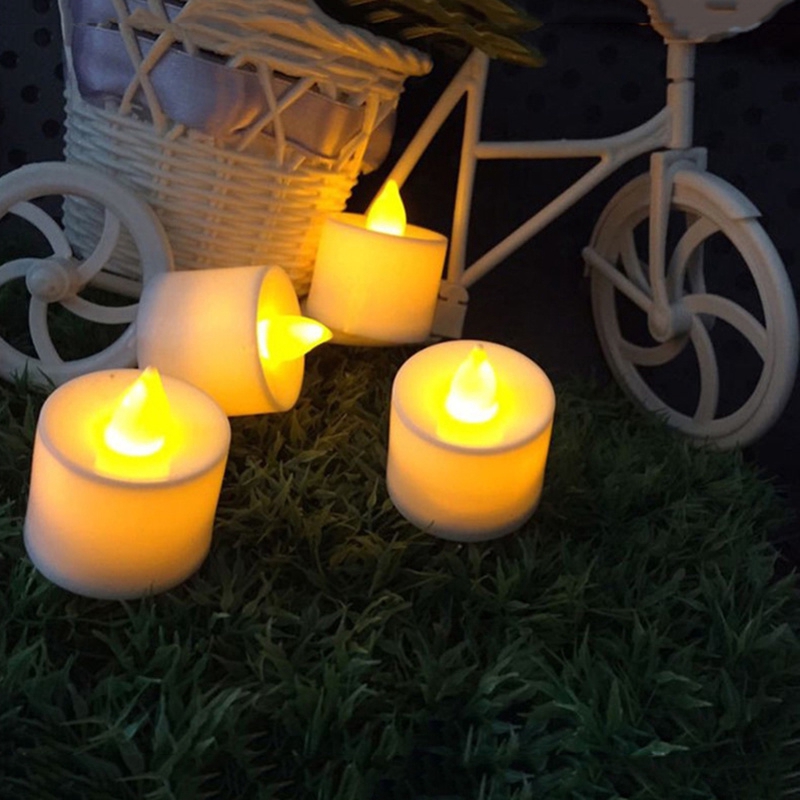 1pc Lilin Led Tanpa Api Warna-Warni Tenaga Baterai Untuk Dekorasi Natal/Pernikahan