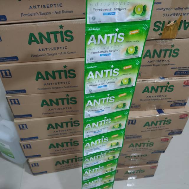 Antis Twin pack 5ml 2pcs sepasang antiseptik antiseptic hand sanitizer anti kuman kemasan gel