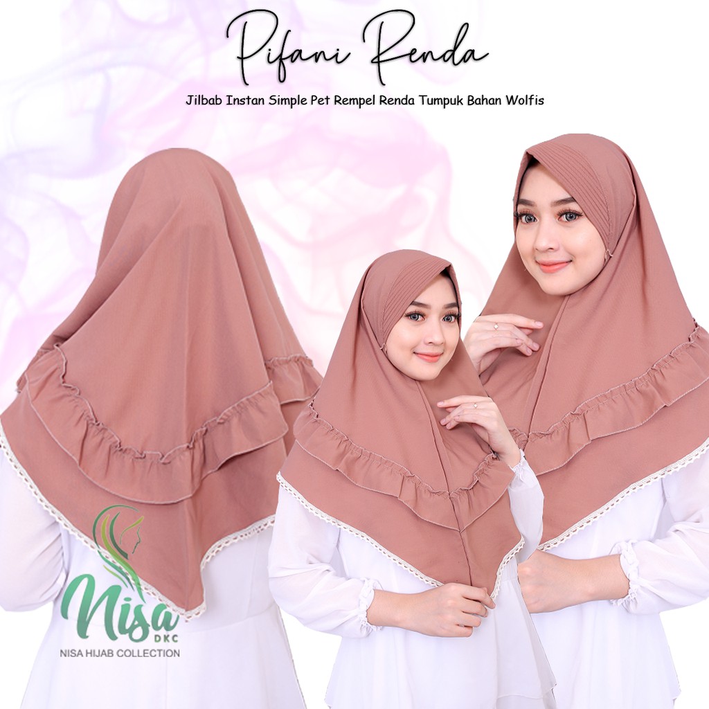 Jilbab Wolfis Hijab Instan Pifany Renda