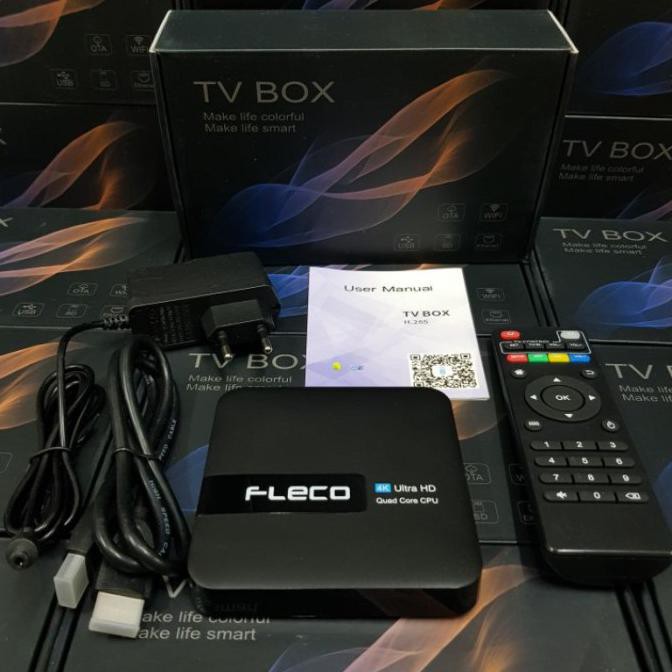 Ready&Siapkirim Fleco Mxq Pro Ram 2 / 16Gb Android Tv Box 4K + Playstore Os Android 10