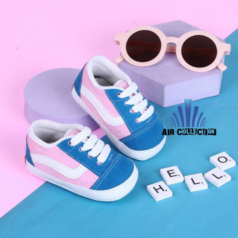 Sepatu Bayi Perempuan Laki-laki Umur 0 3 6 9 12 Bulan Prewalker Sneakers Baby Belajar jalan - Air Collections