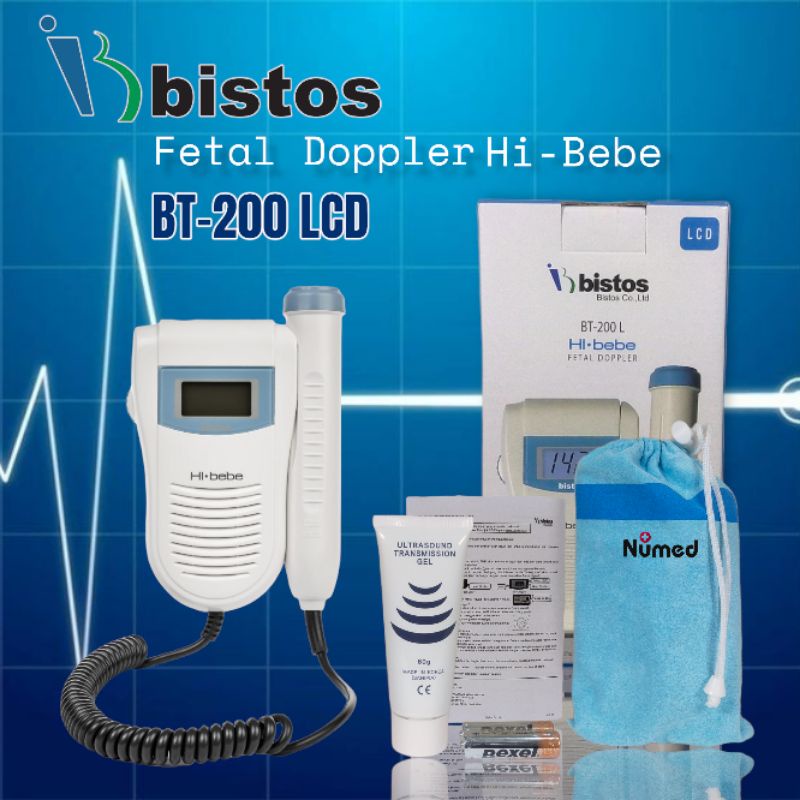 Fetal Doppler Hi Bebe Bistos BT-200 Doopler / Dopler LCD Pengukur Detak Jantung Janin Bayi