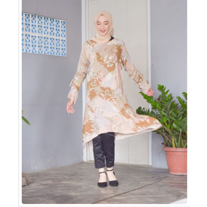tunik motif etnik terbaru