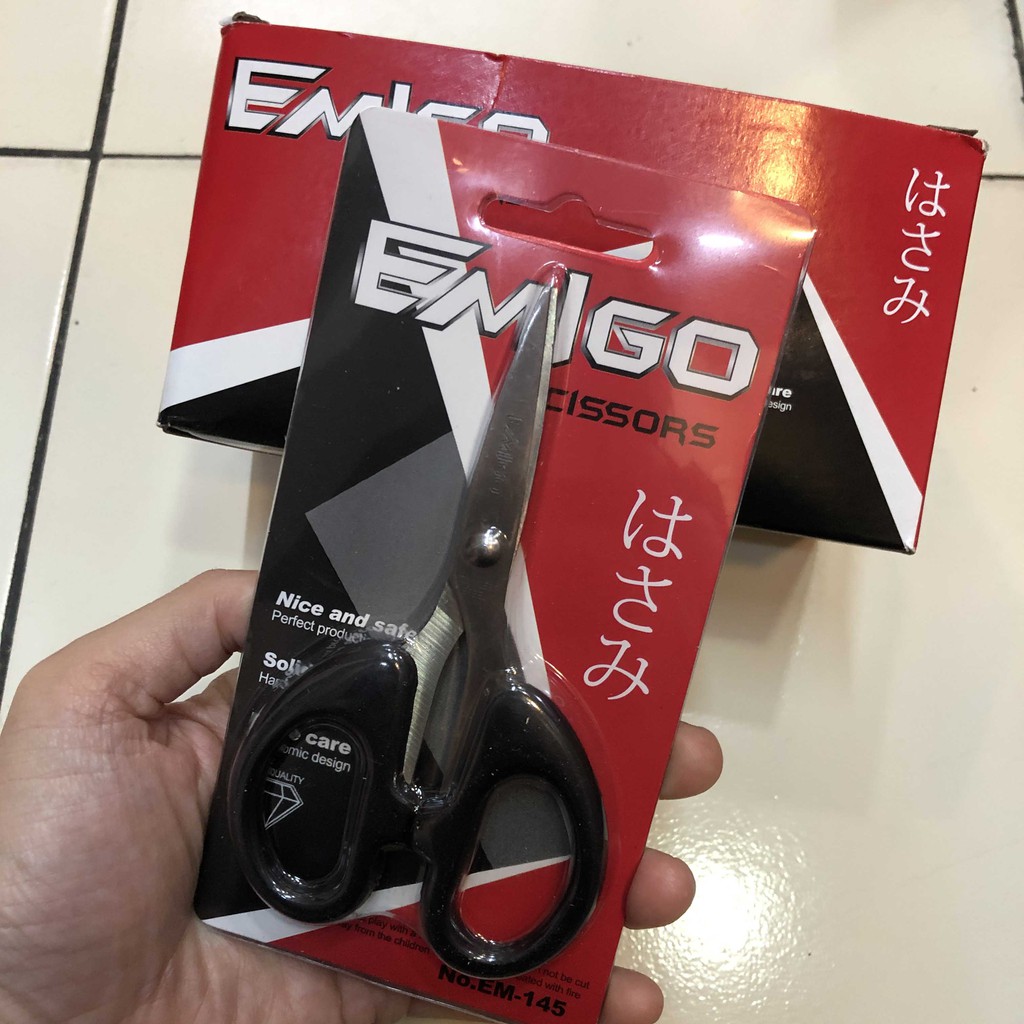 Gunting Emigo- Black Kecil 145 (4 inch, 13 cm)