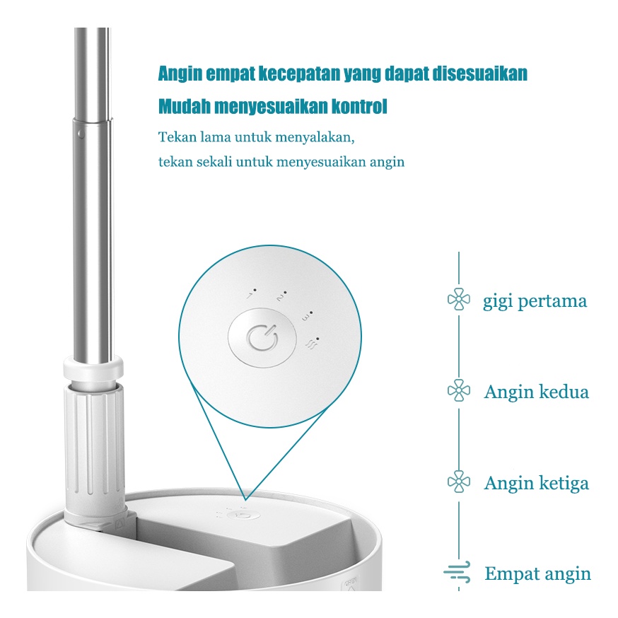 COD✨Kipas genggam mini lipat, kipas angin listrik senyap portabel, pengisian USB, angin kencang-4