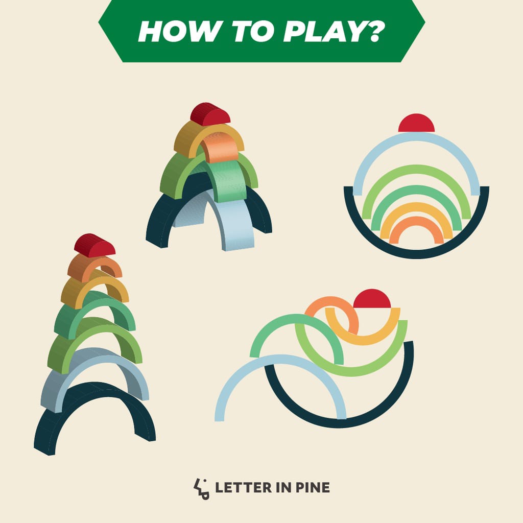 Letter In Pine - Rainbow Stack Wooden Toys