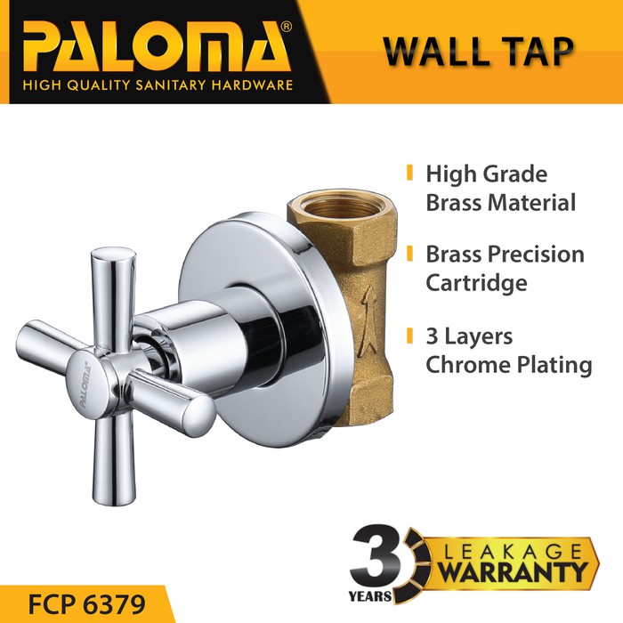 PALOMA FCP 6379 Keran Stop Valve Tanam Shower Mandi Tembok Kran Air