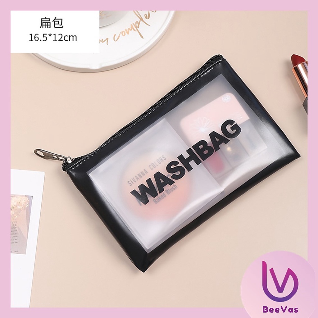 BV.ID WK641 TAS KOSMETIK TRANSPARANT WASHBAG POUCH TRAVEL MAKE UP BAG ORGANIZER WATERPROOF COSMETIK