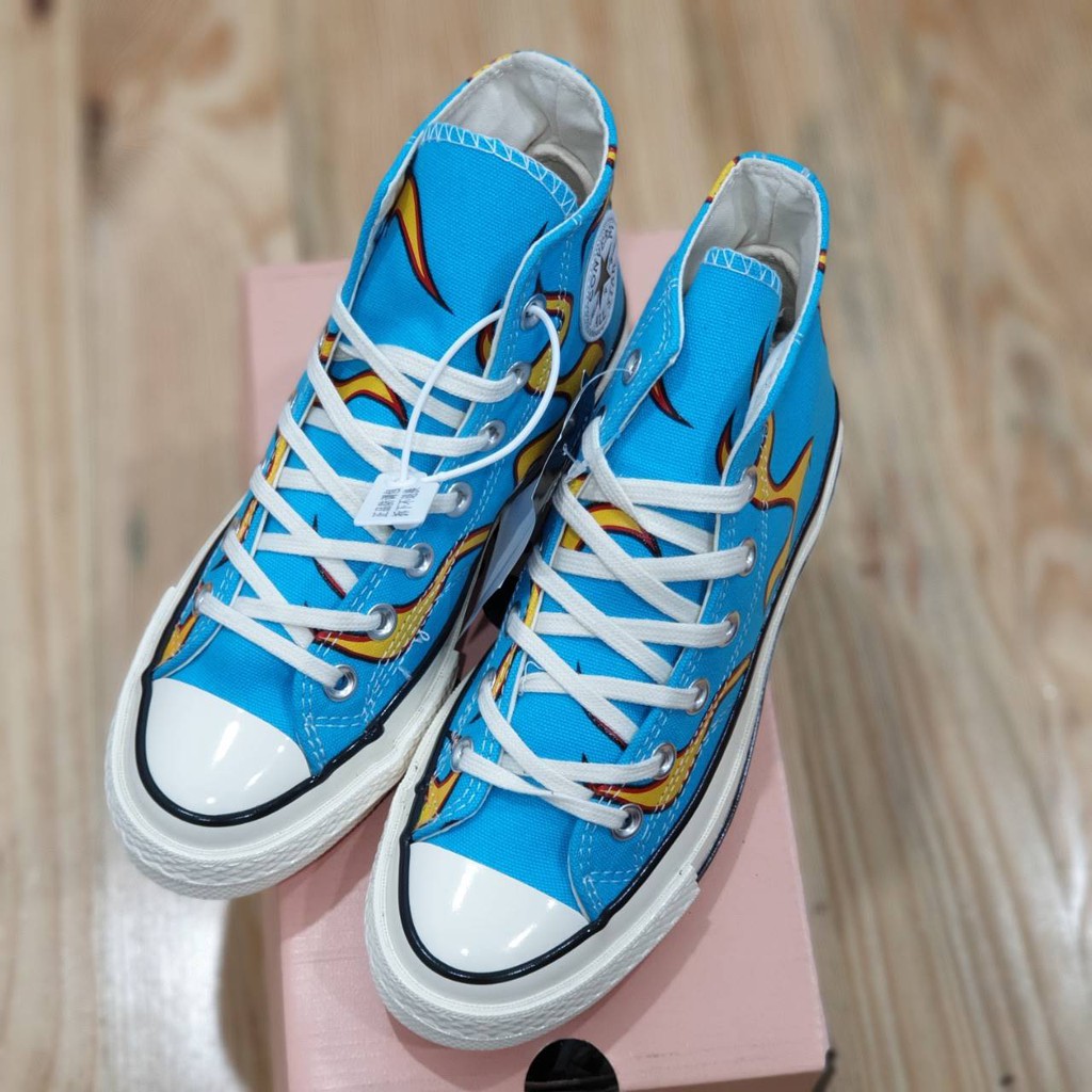 converse blue flames