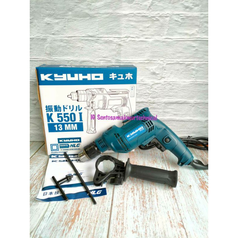 KYUHO K 550 I 13 MM Bor Tangan Tembok Beton Impact Drill 13mm K550I