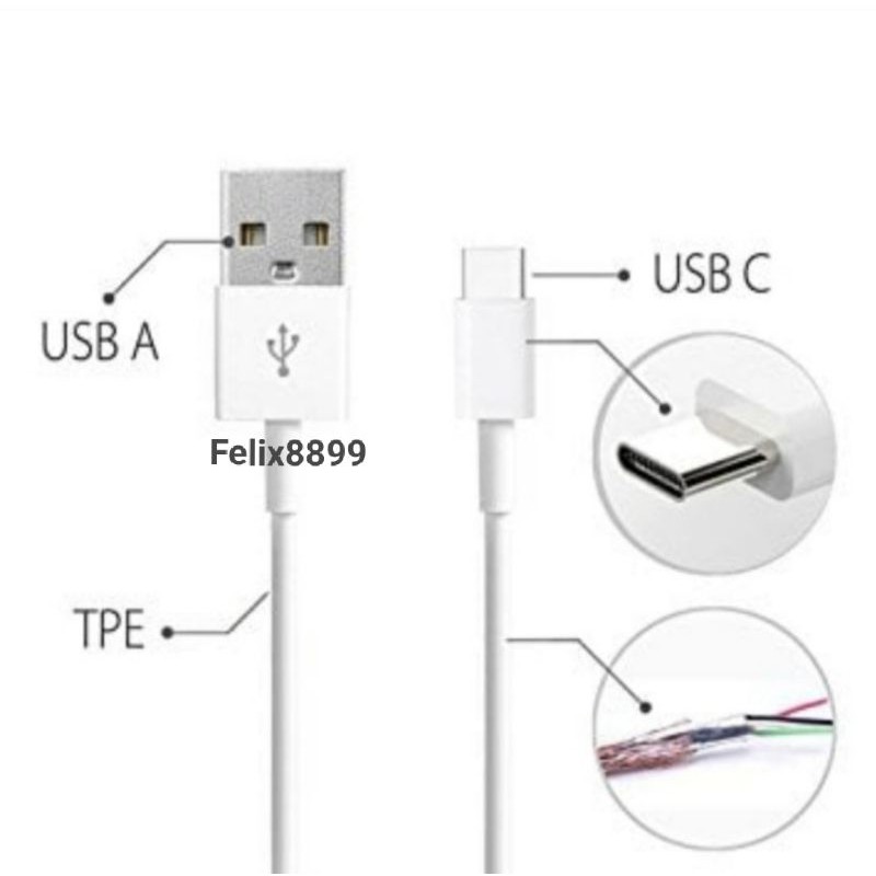 Kabel data Charger Samsung Galaxy A03S A02S M20 M21 Original 100% USB Type C Fast Charging