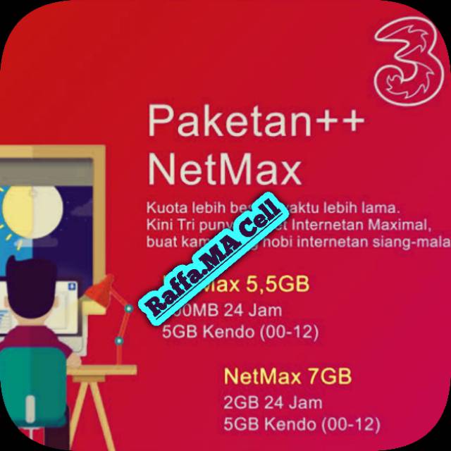 Paket Internet Three Tri 3 Data Netmax Shopee Indonesia