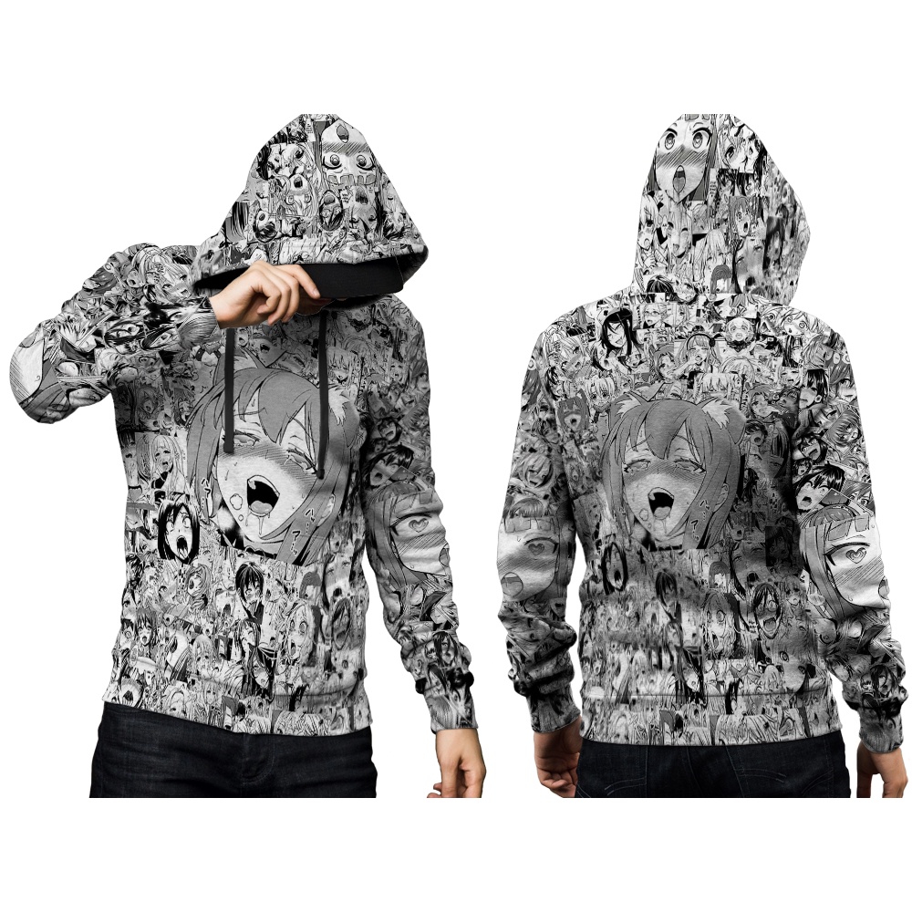 jaket hoodie anime ahegao face e chi H termurah fullprinting hoodie anime/jaket anime