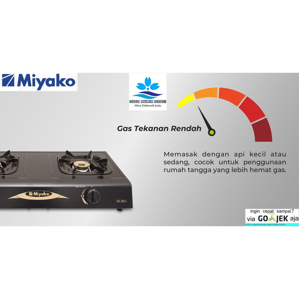 KOMPOR GAS MIYAKO 2 TUNGKU KG 302C