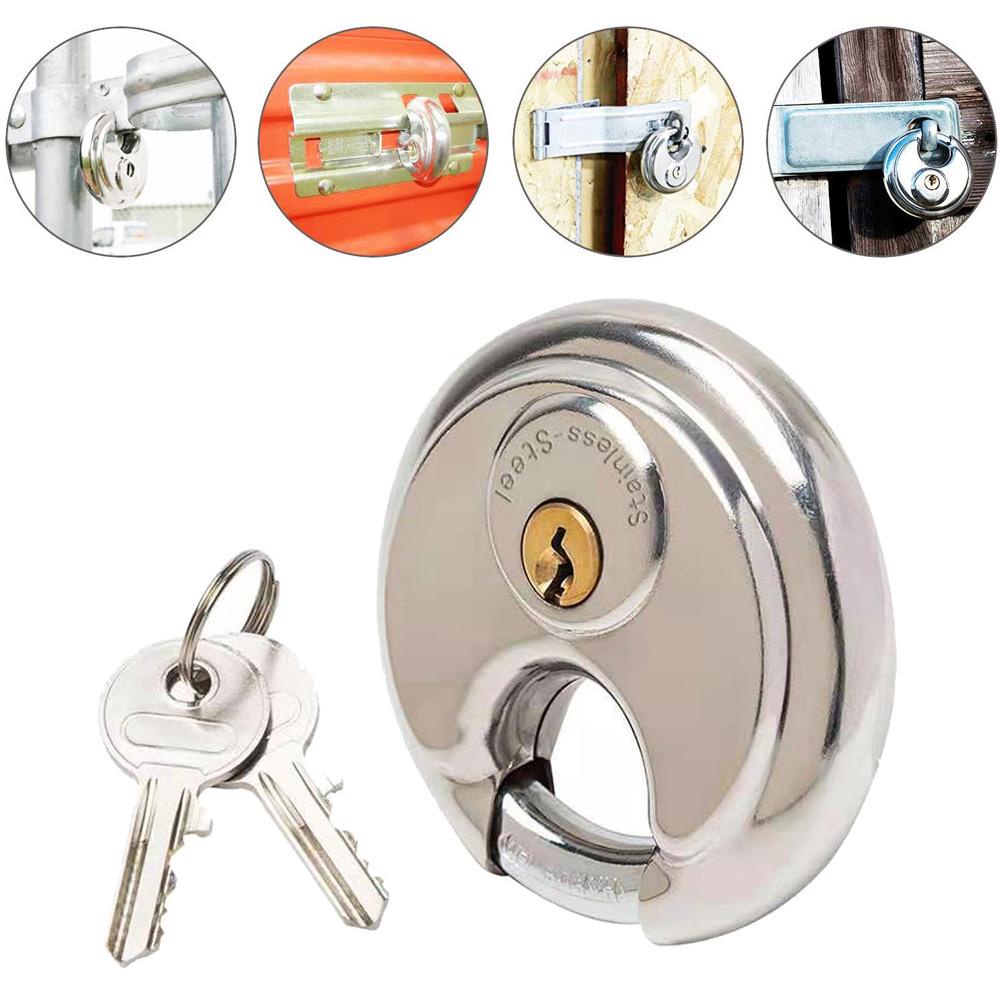 [Elegan] Discus Padlock Stainless Steel Duarable Jendela Lemari Gerbang Kotak Hardware