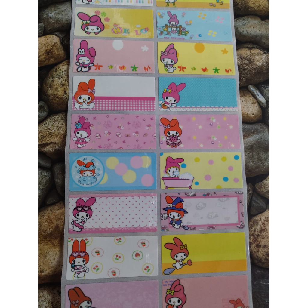 

STIKER LABEL NAMA WATERPROOF ANTI AIR MY MELODY SWEET