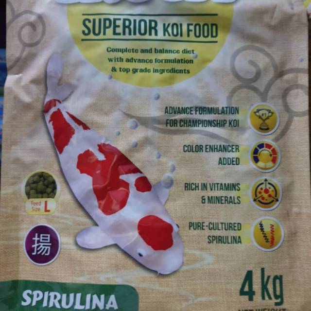 Pelet pellet shoori ikan koi