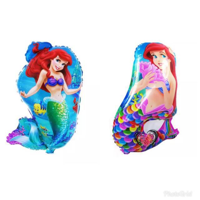 Balon foil mermaid rainbow/ putri duyung / ikan duyung