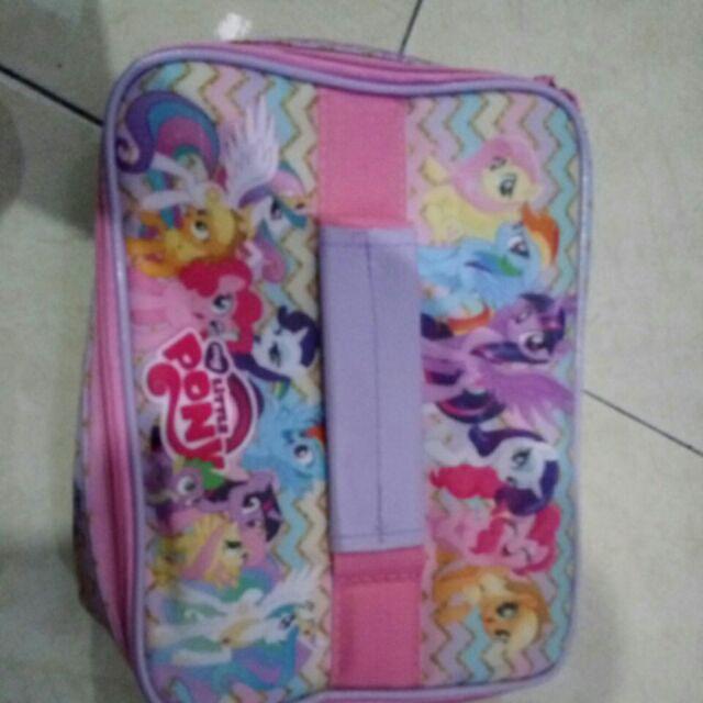 Tas Bekal Anak Karakter Kuda Little Pony Foil 1 Susun Lunch Bag Kantong Makan Tempat Bekal Makanan