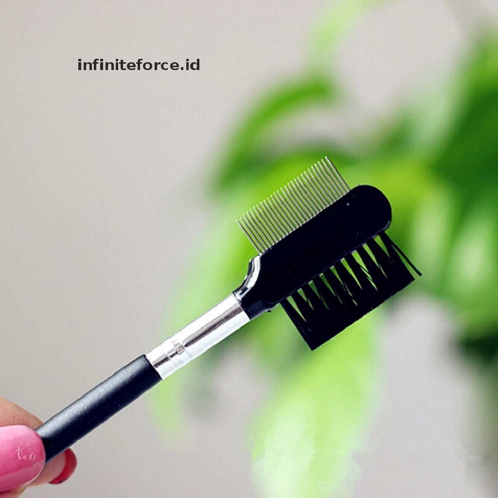 Infiniteforce.id Sisir Alis / Bulu Mata Extension Bahan Metal Untuk Makeup / Kosmetik Wanita