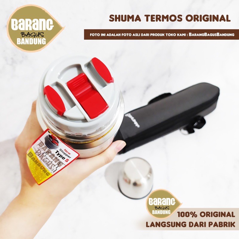 Shuma Termos Steinless/Suma Thermos,Menyimpan Air Panas Dingin, Tutup Baru, Tas Kain, Lock