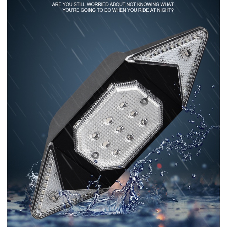 Biking Lampu Sein Sepeda USB Wireless Tanpa Kabel Waterproof AUTOMATIC DIRECTION RECHARGEABLE-2