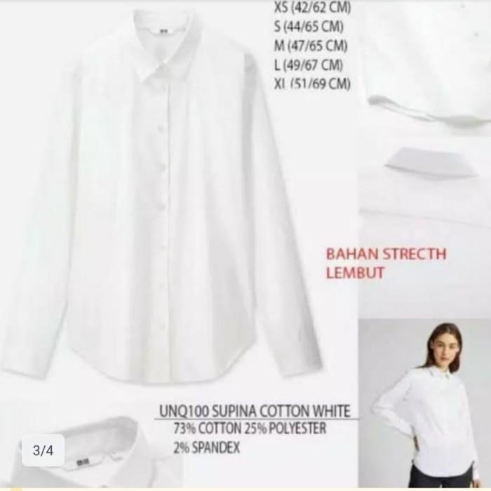 Puncak Promo Kemeja Uniqlo Wanita Kemeja Uniqlo Supina Cotton 100% Original Uniqlo Terlaris