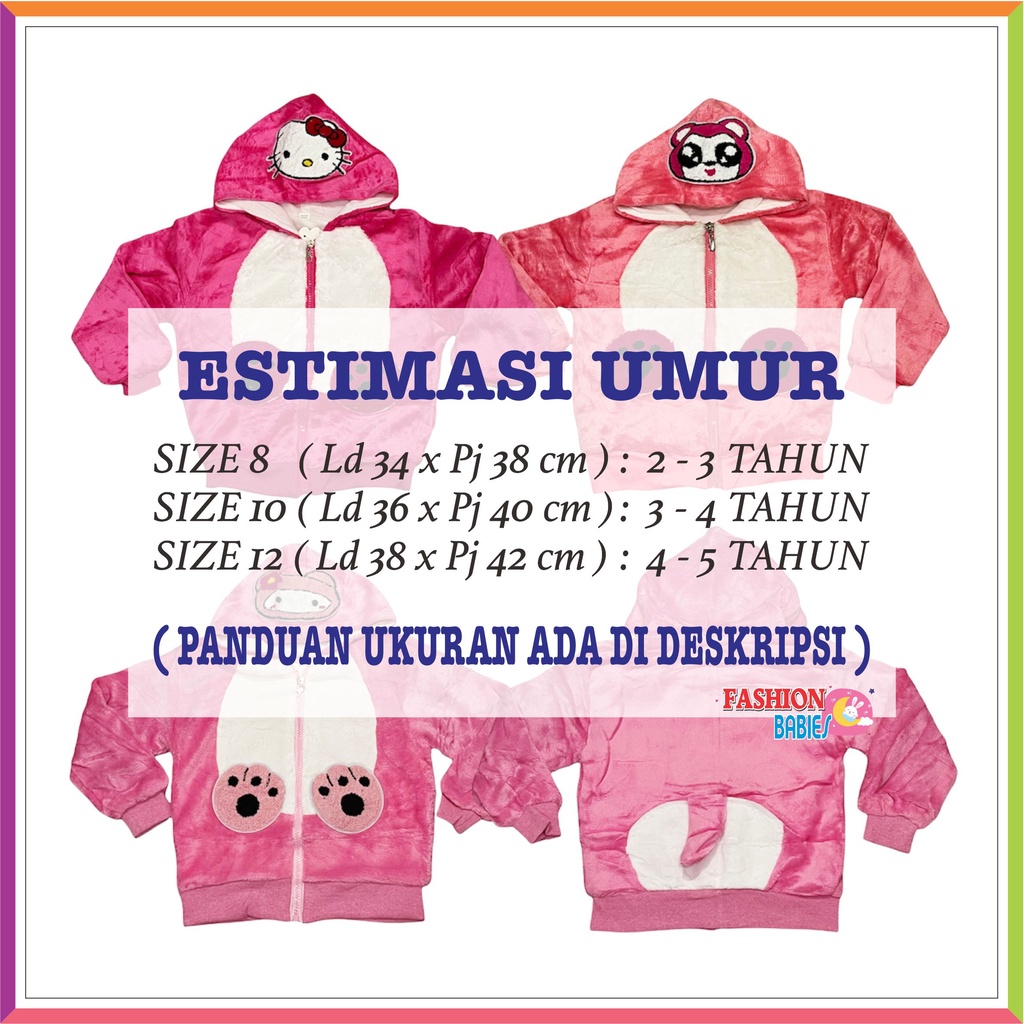 ❤ Fashionbabies ❤ JAKET BULU TEBAL ANAK PEREMPUAN PAW PAW