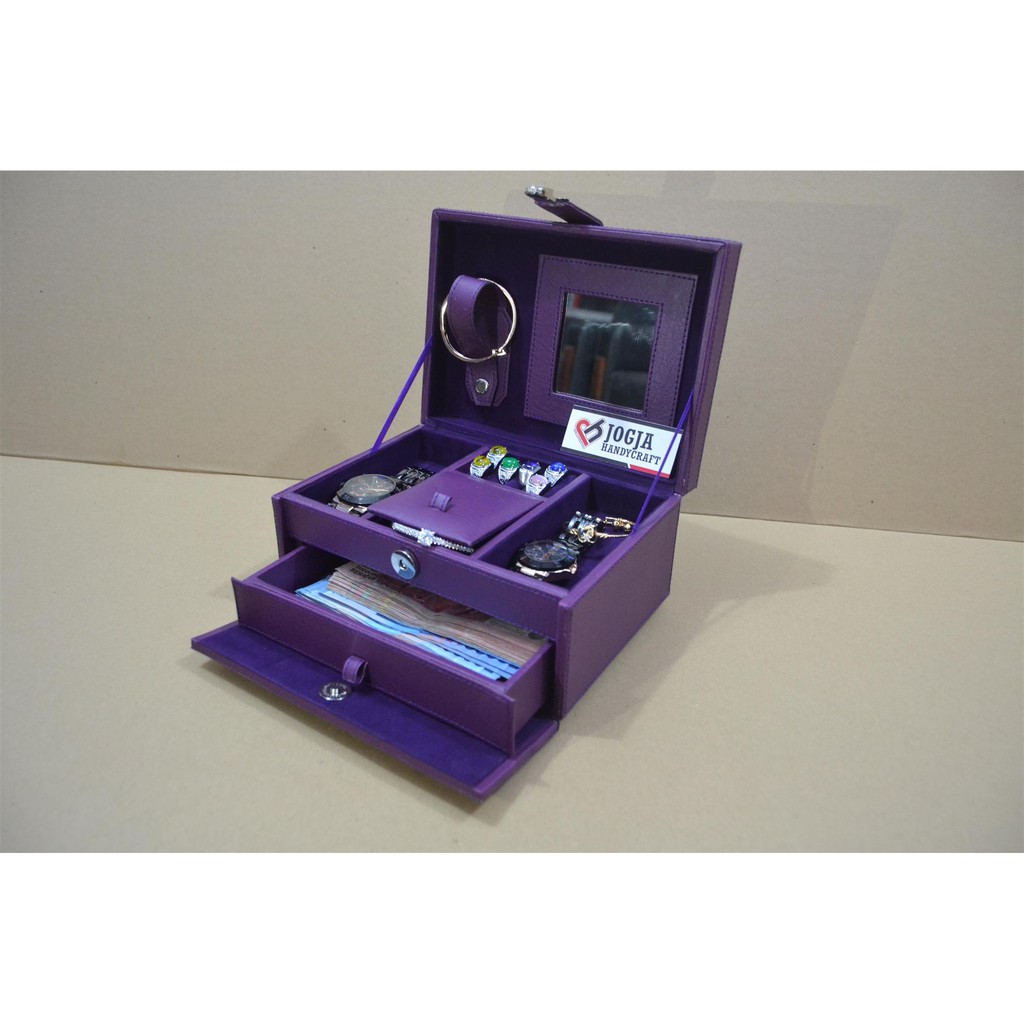 Full Purple Jewelry Box / Kotak Tempat Perhiasan