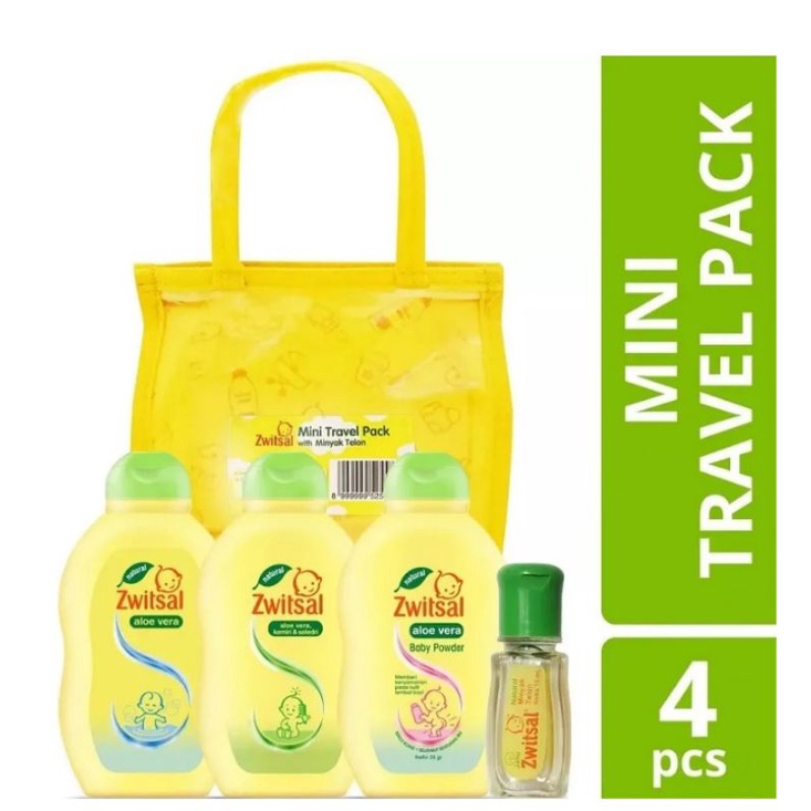 ZWITSAL MINO TRAVEL PACK 4PCS (gratis masker anak 2 pcs)