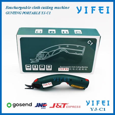 YJ-C1 Rechargeable Cutting Machine Electric Scissor gunting kain YIFEI