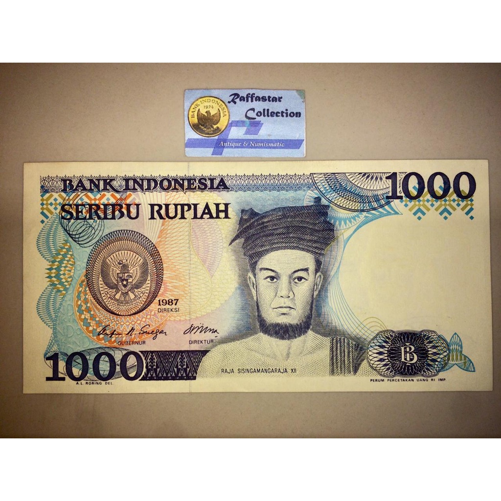 uang lama original 1000 sisingamangaraja 1987 gress
