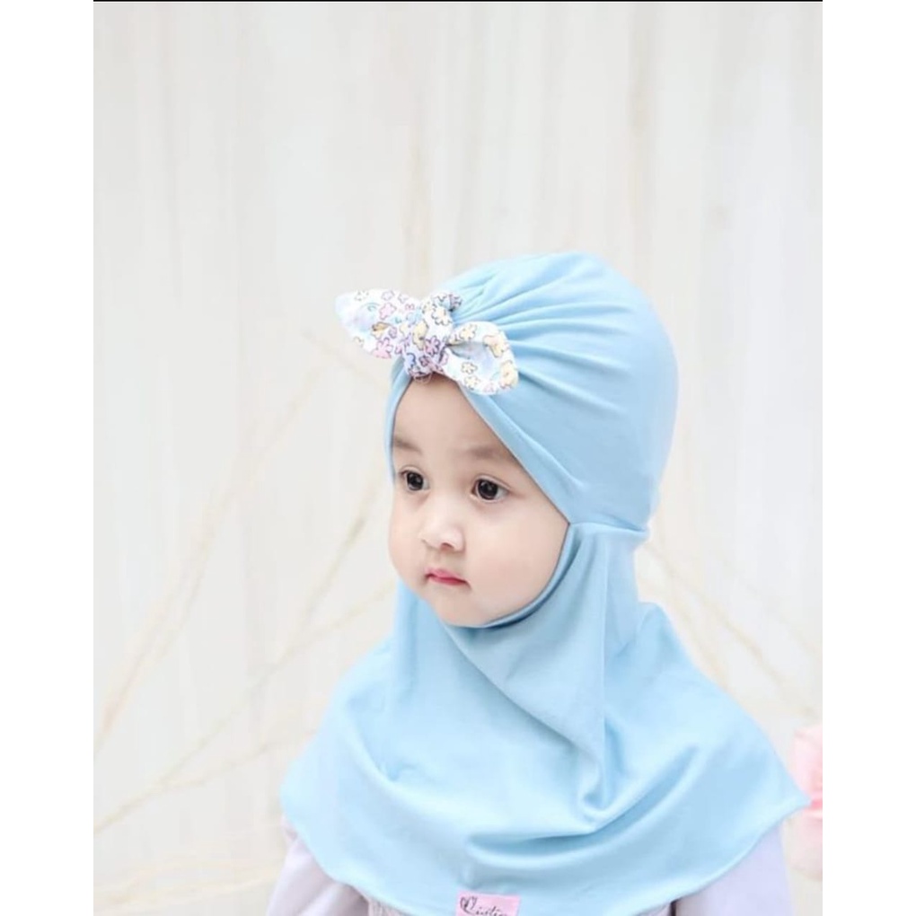 Jilbab Anak Bayi Balita Simpul Usia 0-3 Tahun Bahan Jersey Terbaru Termurah / Alodys Collection