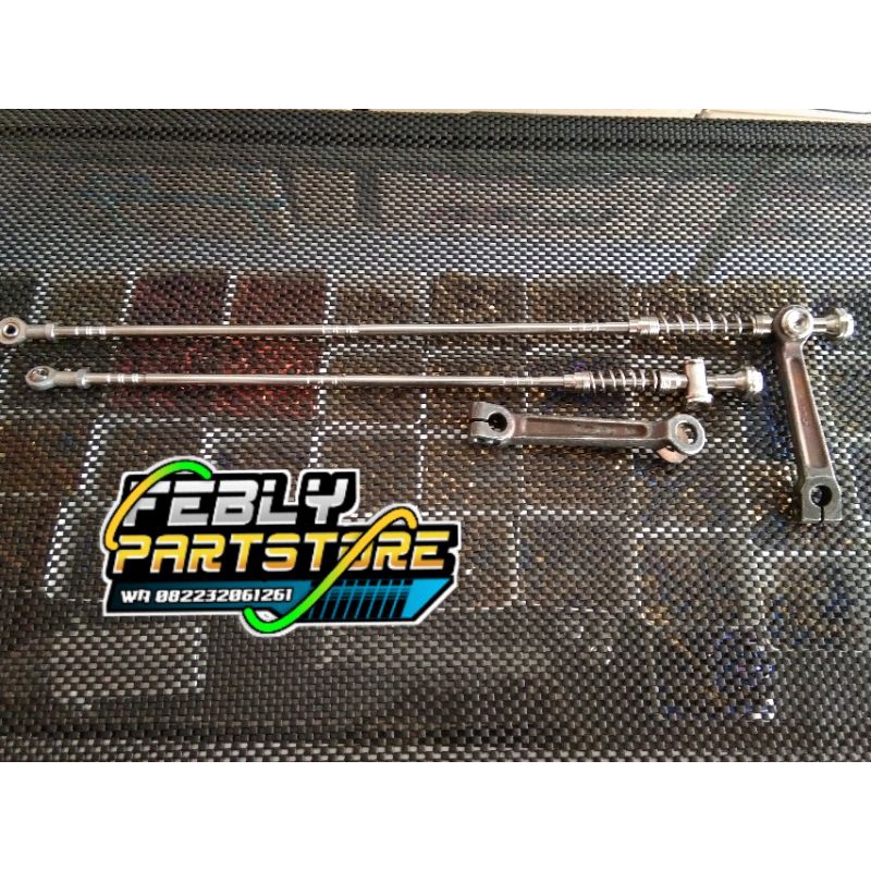 TIANG REM SET PAHA REM BAJAJ PNP HONDA CB GL MEGAPRO TIGER GL100 KAWAT REM SET PAHA REM BAJAJ ORIGIN