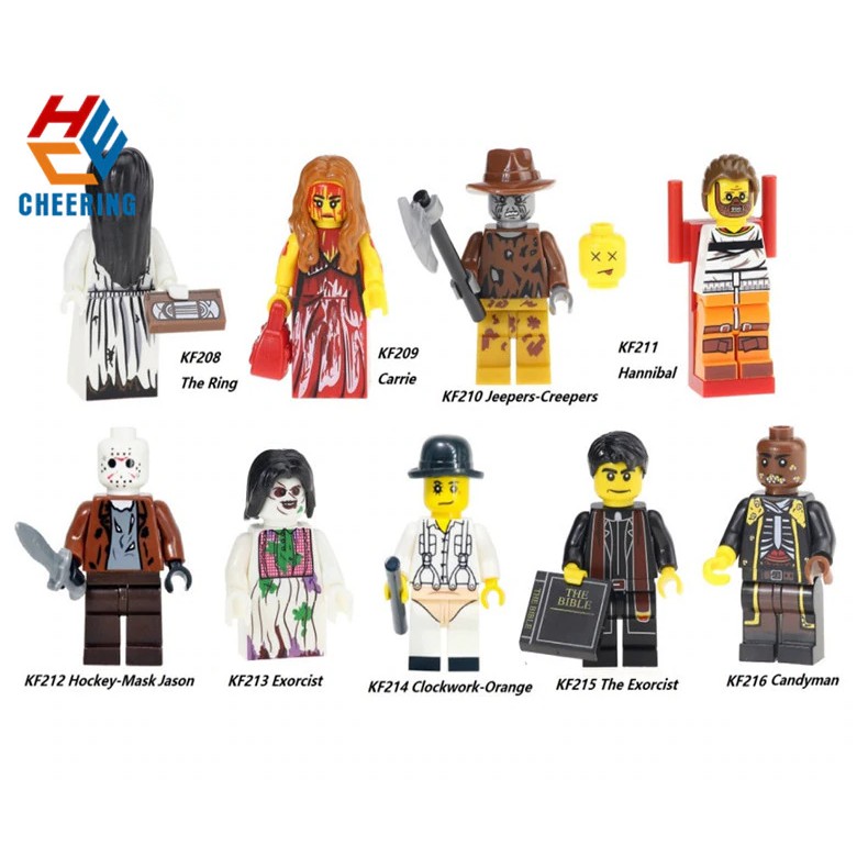 Mainan Lego Building Blocks The Horror Theme Movie Jeepers Creepers Carrie Hannibal Ring Exorcist