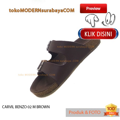 CARVIL BENZO 02 M BROWN sandal pria casual slide