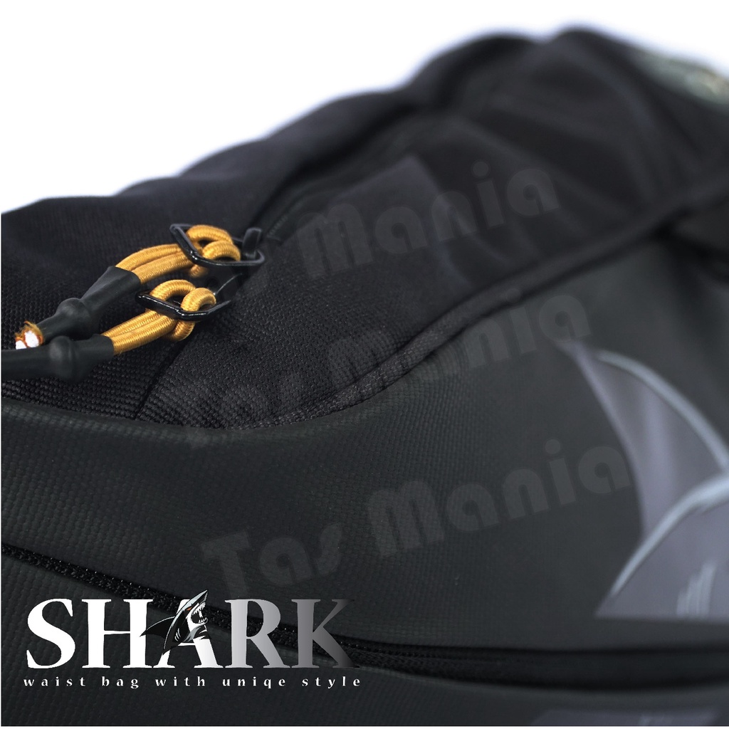 PTS - Gear Bag 13118 - Shark Waist Bag - Waist Bag Motif Shark With Earphone Hole- Tas Selempang Pria Tas Pinggang