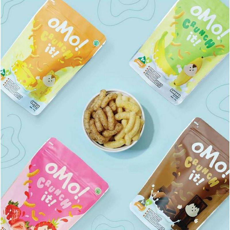 OMO Crunch It 25 gram / OMO! Healthy Snack 25 g / Omo ! Snack Cemilan Sehat Bayi 8 bulan+